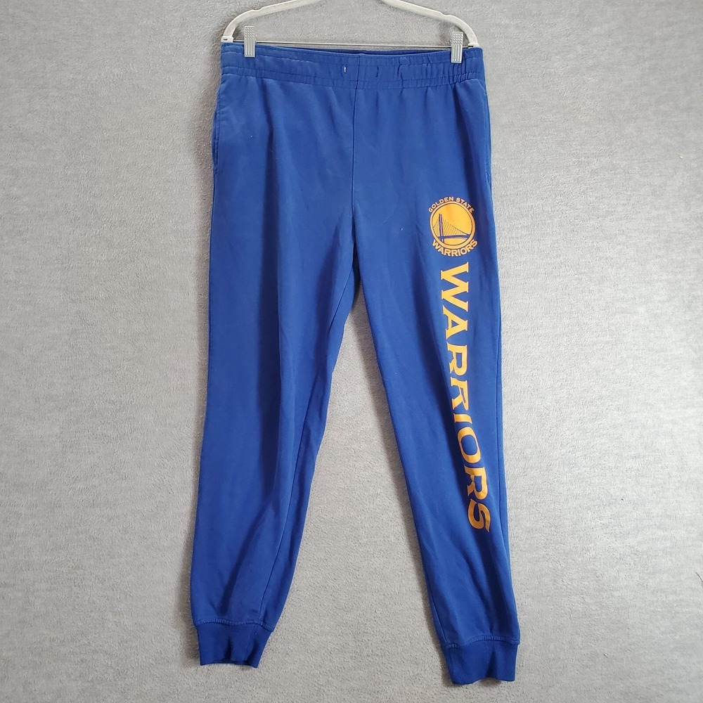 Golden State Warriors Men Pants XL Blue Jogger Logo Graphic Pockets READ